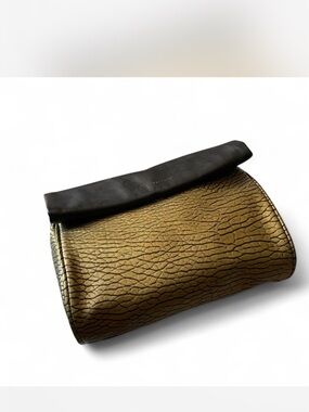 French connection leather clutch handbag